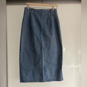 EUC Vivaldi Vintage Denim Pencil MIDI Skirt Size 10